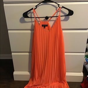 Neon orange flow dress